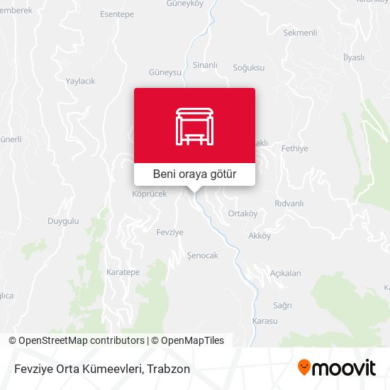 Fevziye Orta Kümeevleri harita
