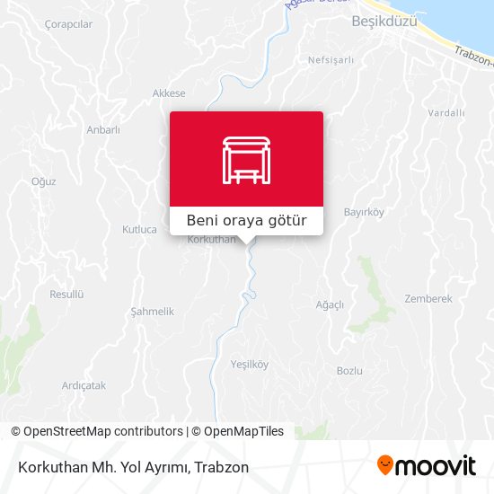 Korkuthan Mh. Yol Ayrımı harita
