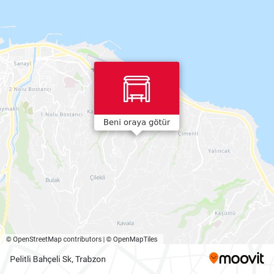Pelitli Bahçeli Sk harita
