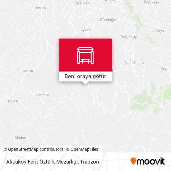 Akçaköy Ferit Öztürk Mezarlığı harita