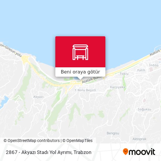 2867 - Akyazı Stadı Yol Ayrımı harita