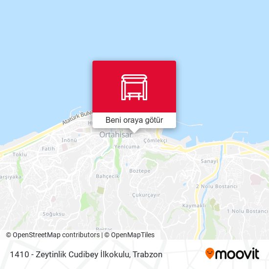 1410 - Zeytinlik Cudibey İlkokulu harita