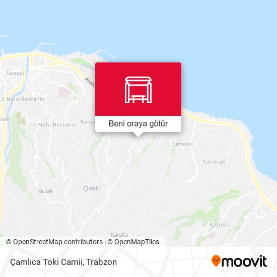 Çamlıca Toki Camii harita