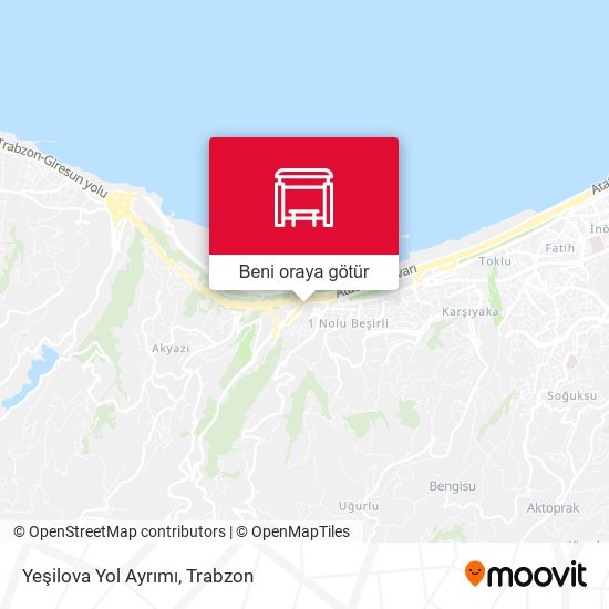 Yeşilova Yol Ayrımı harita