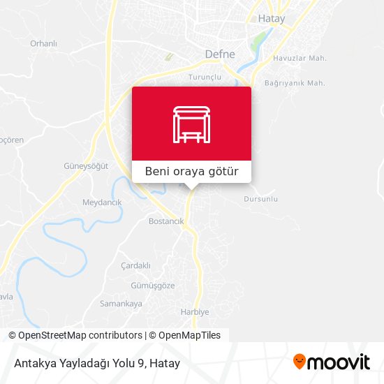 Antakya Yayladağı Yolu 9 harita