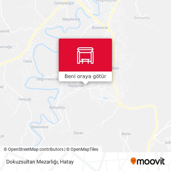 Dokuzsultan Mezarlığı harita