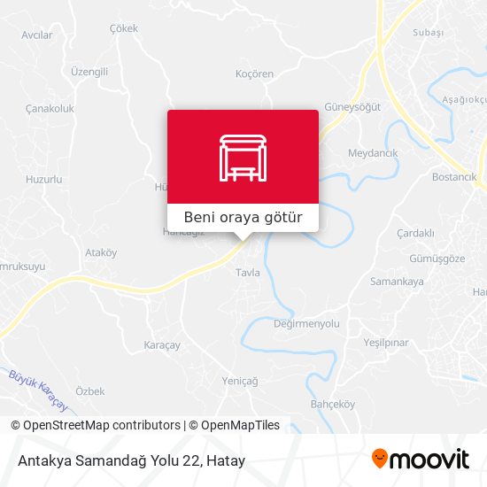 Antakya Samandağ Yolu 22 harita