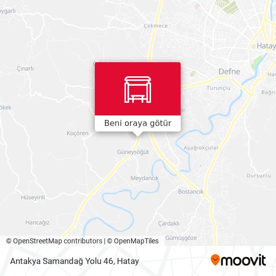 Antakya Samandağ Yolu 46 harita