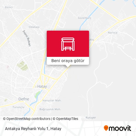 Antakya Reyhanlı Yolu 1 harita