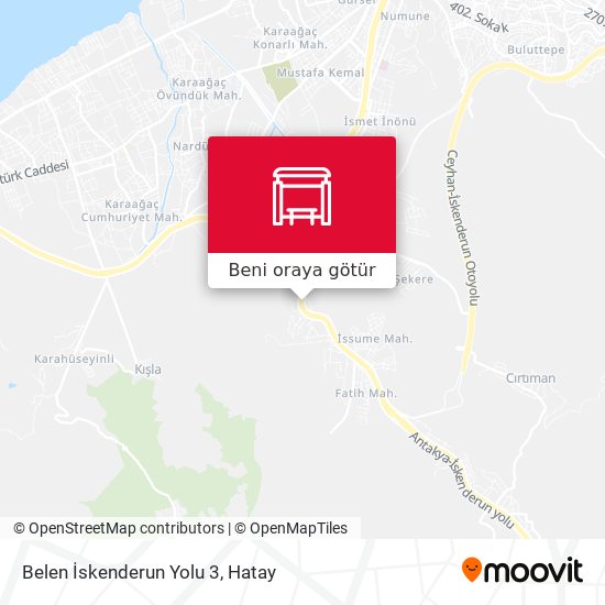 Belen İskenderun Yolu 3 harita