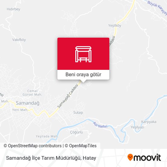 Samandağ İlçe Tarım Müdürlüğü harita