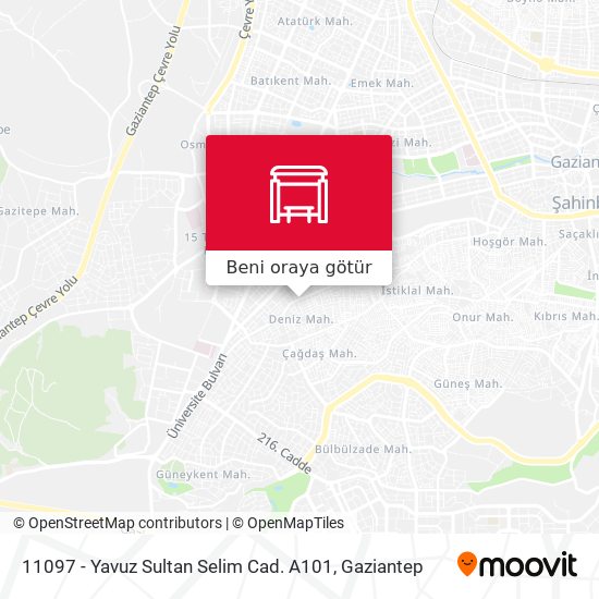 11097 - Yavuz Sultan Selim Cad. A101 harita