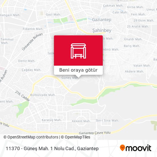 11370 - Güneş Mah. 1 Nolu Cad. harita