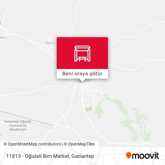 11813 - Oğuzeli Bim Market harita