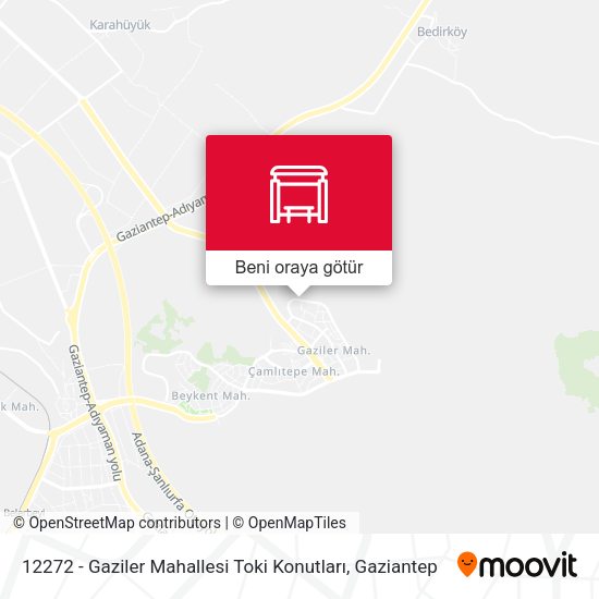 12272 - Gaziler Mahallesi Toki Konutları harita