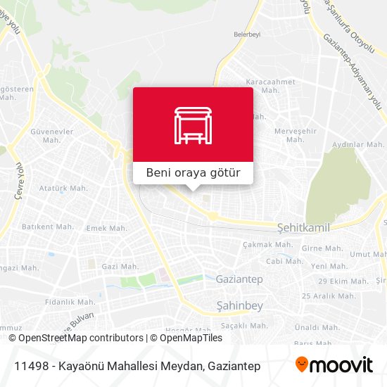 11498 - Kayaönü Mahallesi Meydan harita