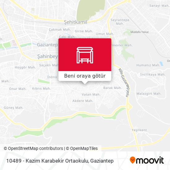10489 - Kazim Karabekir Ortaokulu harita