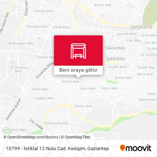 10799 - İstiklal 12 Nolu Cad. Kesişim harita