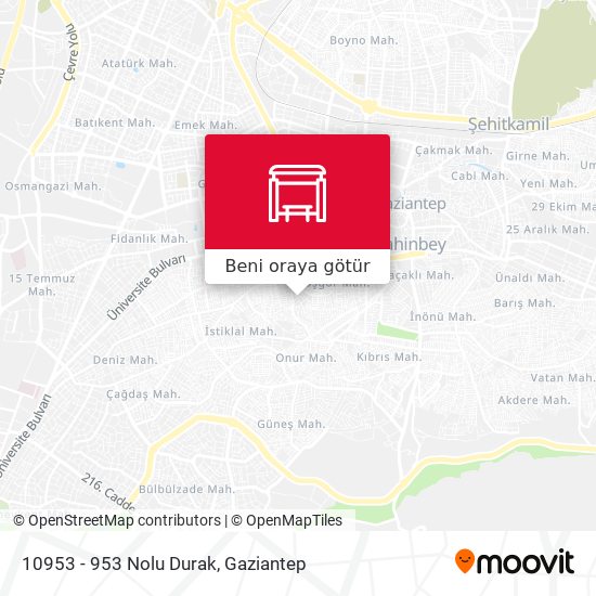 10953 - 953 Nolu Durak harita
