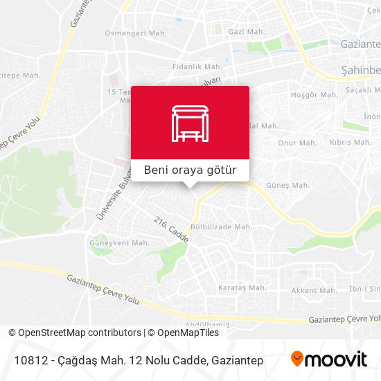 10812 - Çağdaş Mah. 12 Nolu Cadde harita