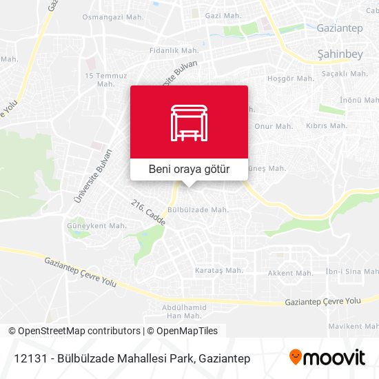 12131 - Bülbülzade Mahallesi Park harita