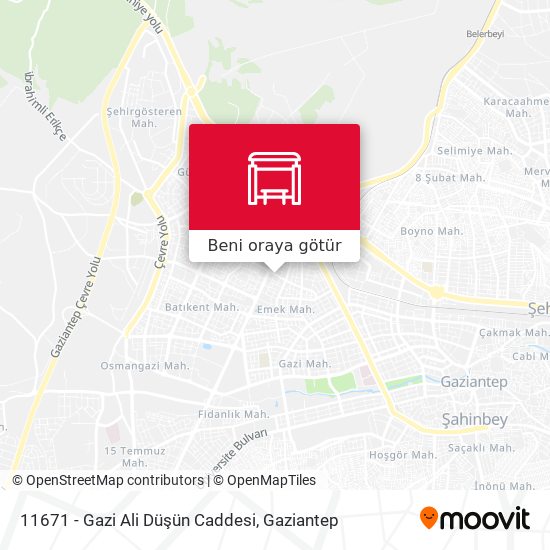 11671 - Gazi Ali Düşün Caddesi harita