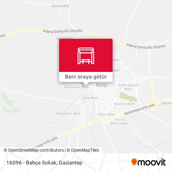 16096 - Bahçe Sokak harita