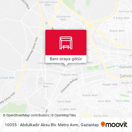 10055 - Abdulkadir Aksu Blv. Metro Avm. harita