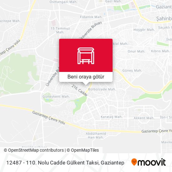 12487 - 110. Nolu Cadde Gülkent Taksi harita