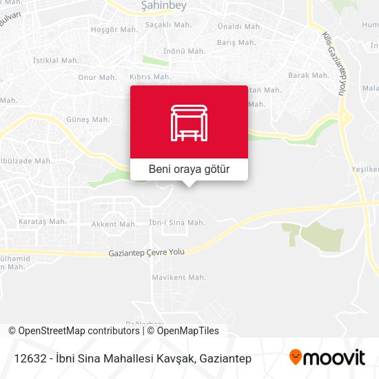 12632 - İbni Sina Mahallesi Kavşak harita