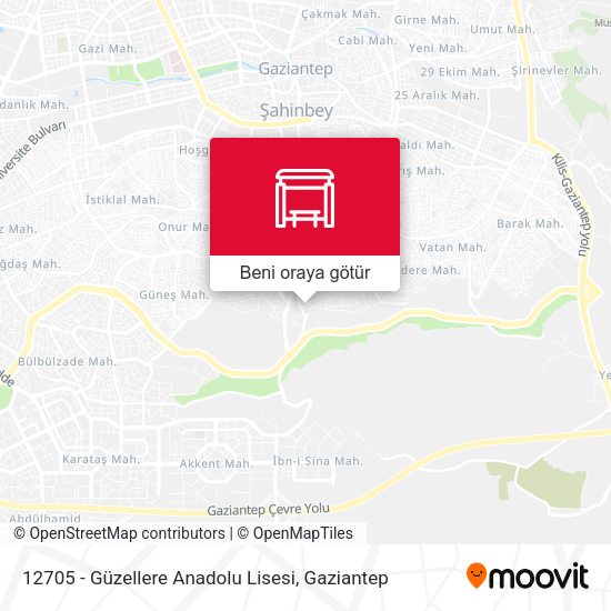 12705 - Güzellere Anadolu Lisesi harita