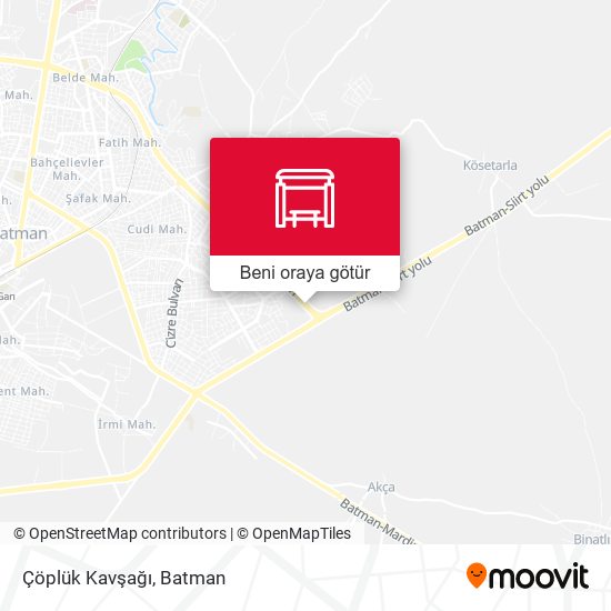 Çöplük Kavşağı harita