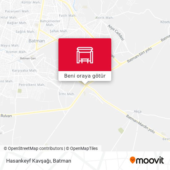 Hasankeyf Kavşağı harita