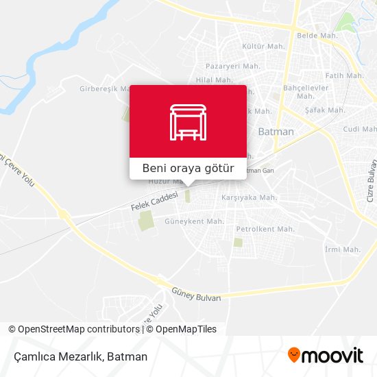 Çamlıca Mezarlık harita