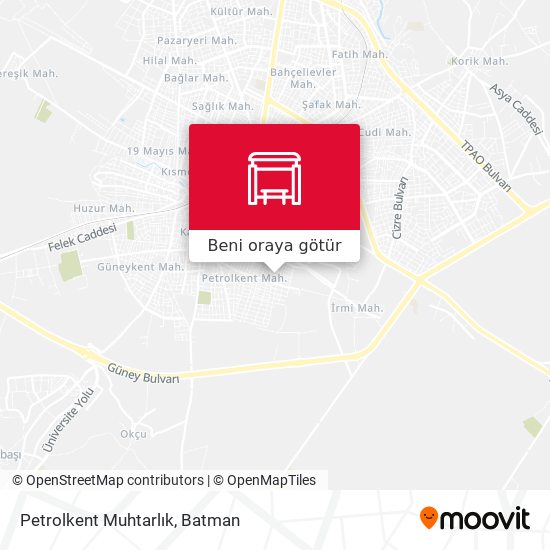 Petrolkent Muhtarlık harita
