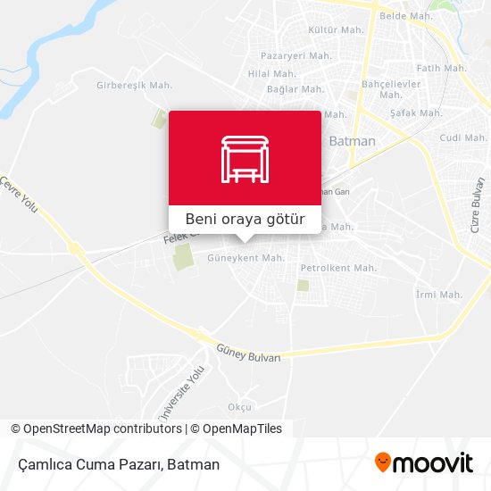 Çamlıca Cuma Pazarı harita