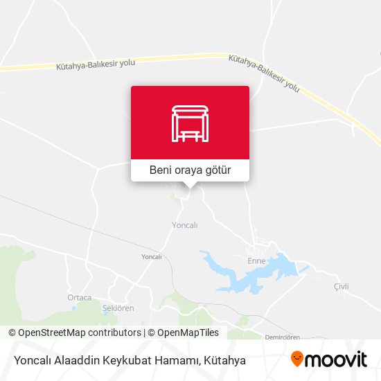 Yoncalı Alaaddin Keykubat Hamamı harita