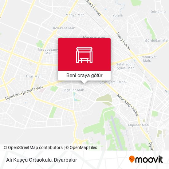 Ali Kuşçu Ortaokulu harita