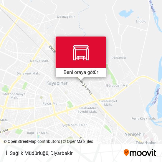 İl Sağlık Müdürlüğü harita