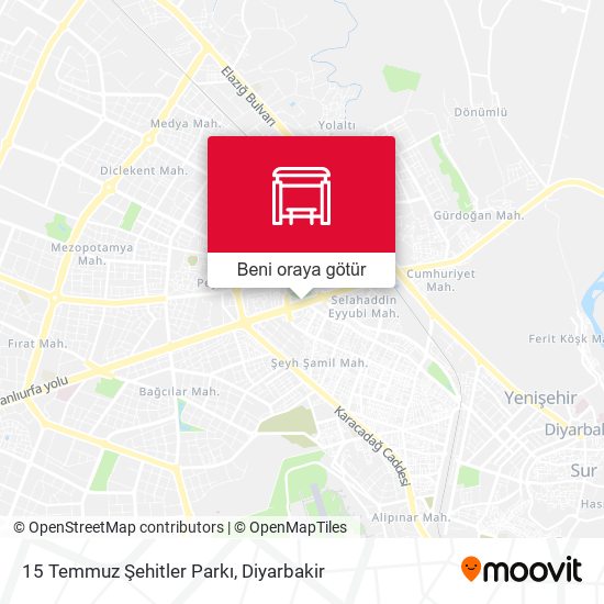 15 Temmuz Şehitler Parkı harita