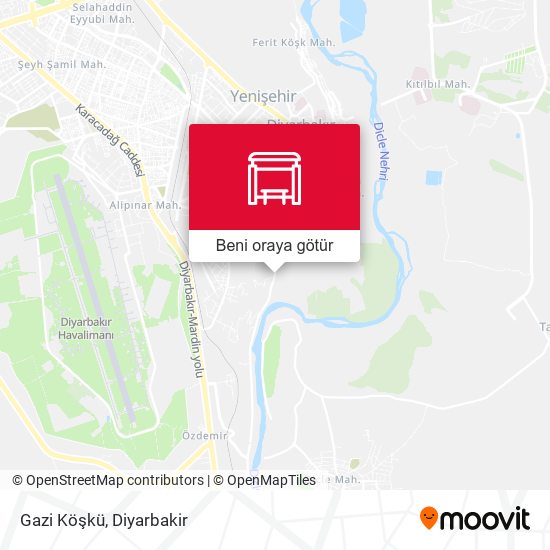 Gazi Köşkü harita