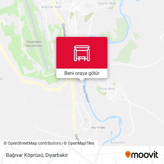 Bağıvar Köprüsü harita