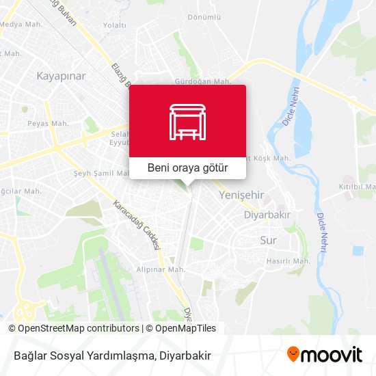 Bağlar Sosyal Yardımlaşma harita