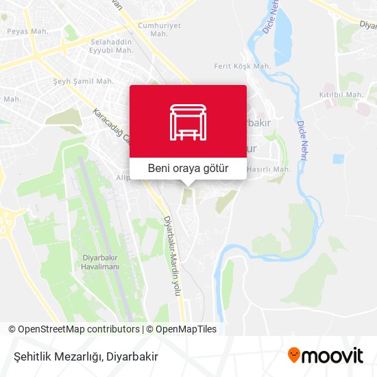 Şehitlik Mezarlığı harita