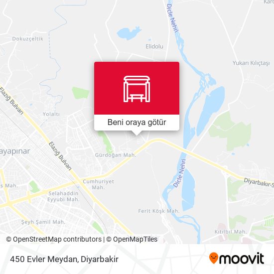 450 Evler Meydan harita