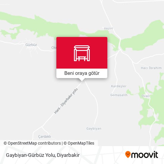 Gaybiyan-Gürbüz Yolu harita