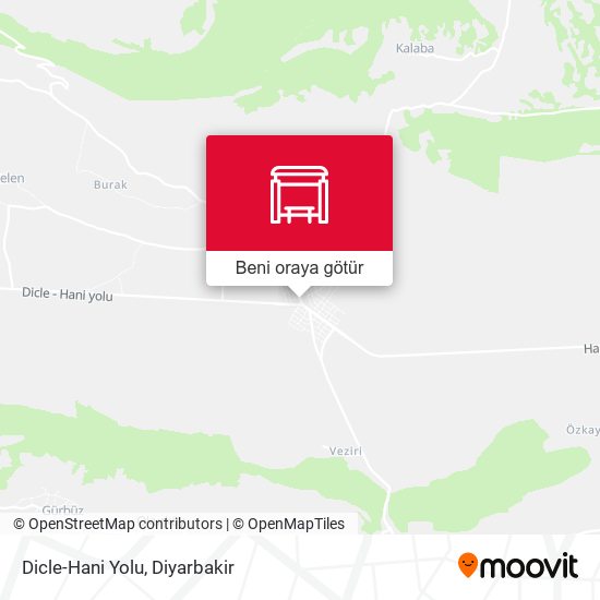 Dicle-Hani Yolu harita