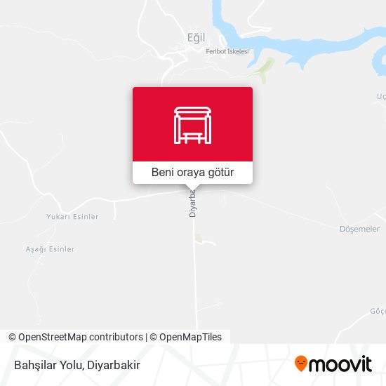 Bahşilar Yolu harita