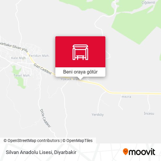 Silvan Anadolu Lisesi harita