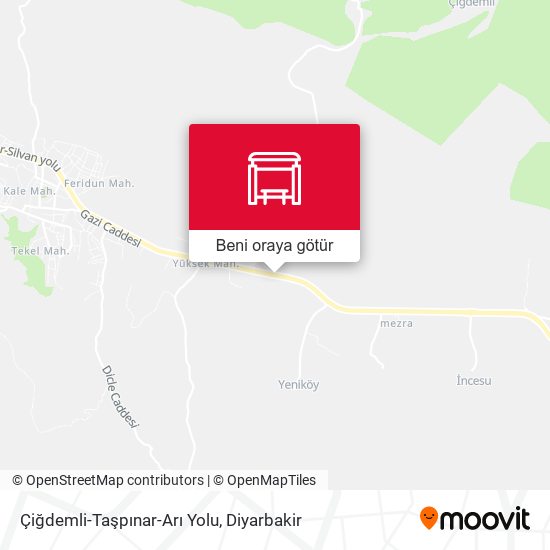 Çiğdemli-Taşpınar-Arı Yolu harita